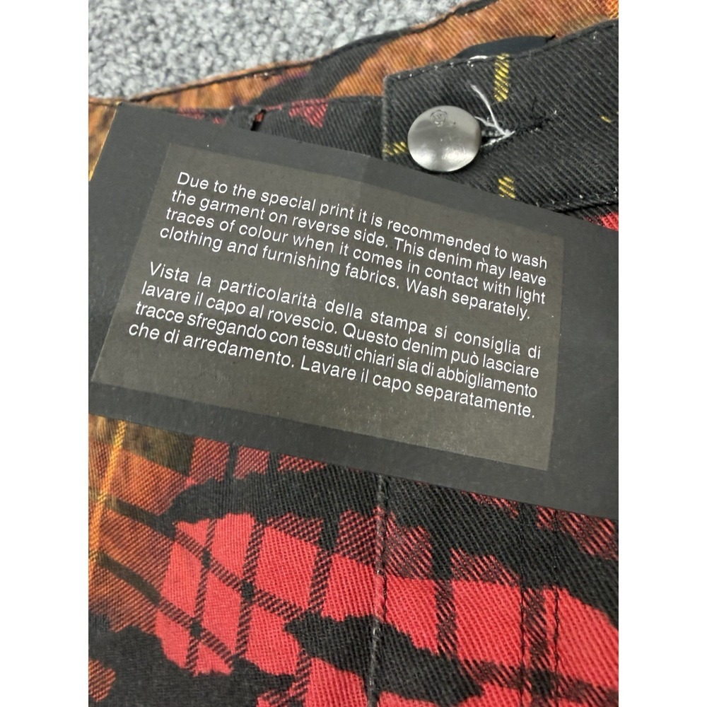 Alexander McQueen Size 26 Skinny Jeans Pants High Rise Tiger Check Tartan MCQ - Picture 6 of 16